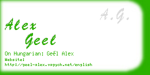 alex geel business card